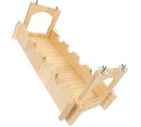 RUNROTOO Pont Suspendu en Bois Petite Taille Finition Soignée pour Petits Animaux et Hamsters Accessoire pour Cage d'animaux Domestiques