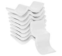 RUNROTOO Porte-baguettes en Céramique Blanc 10 Pièces, Repose-cuillère et Repose-fourchette Cuisine et Fête, Support Ustensiles Solide et Élégant