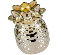RUNROTOO Porte-Parfum en Céramique Or D'ananas, Support Décoratif et Fonctionnel pour Bâtonnets de Parfum, pour Sauna ou Bureau, Design Délicat et Artistique