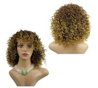 RUNROTOO Postiche Bou Synthétique Confortable et Lavable en Fibre Haute Température Résistante à Chaleur Blonde pour Fête ou Usage Quotidien