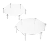 RUNROTOO Présentoir à Gâteaux Support Cupcake Sécurisé sans Bavures en Acrylique Transparent Ensemble 1 Set pour Décoration D'exposition et Mariage