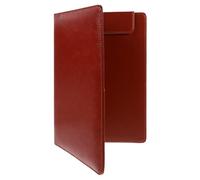 RUNROTOO Presse-papiers Organiseur de Papier Compact en Pu Clips Marron pour Protéger et Classer Documents, pour Menu et Notes en Restauration