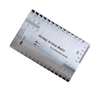 RUNROTOO Règle de Mesure en Acier pour Réglage Précis de L'action des Cordes sur Basse et Guitare Classique Portable Argenté
