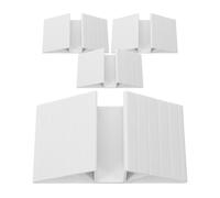 RUNROTOO Renfort Triangulaire en Plastique Blanc 4pcs Support Stable Facile à Installer pour Barrière de Sécurité Bébé pour Portillon Escalier et Clôture Isolation