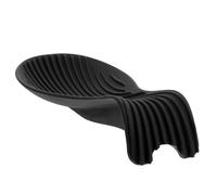 RUNROTOO Repose-cuillère Antidérapant Support Pratique et Esthétique en Silicone Noir Garde la Table Propre Cuisine pour Hôtels et Restaurants
