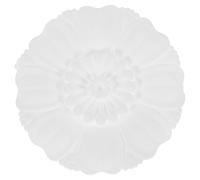 RUNROTOO Rosace de Plafond Blanche en Plastique Décoration Médaillon Lumineux de Plafond Médaillon D’éclairage pour Ventilateur Sculpté Ajouré Accessoire pour Rénovation Intérieur