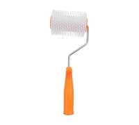RUNROTOO Rouleau Débulleur en Plastique pour Peinture de Sol Époxy, Outil Autonivellement Professionnel Dispositif Anti-bulles pour Construction Solide
