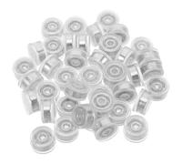 RUNROTOO Roulements à Billes Rotatifs Base Rotative 360° en Plastique Argenté 100pcs pour Jouets et Artisanat Fait Main pour Projets DIY et Expériences Éducatives