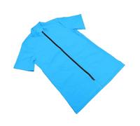 RUNROTOO Salopette Imperméable Antistatique pour Cosmétologue Animalier, Tablier de Travail Bleu à Manches -Longues, Taille XL, Uniforme Professionnel pour Toilettage et École Vétérinaire