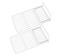 RUNROTOO Séparateur de Congélateur en Métal Blanc 2pcs pour Organisation Optimale de l'espace et Circulation d'air Maximale Cuisine à Domicile
