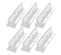 RUNROTOO Séparateurs Clips Multifonctions de Réfrigérateur en Plastique Blanc 6 Pièces Faciles à Installer pour Compartiments Frigo Universels à Usage Domestique