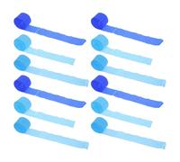 RUNROTOO Serpentins de Papier Crépon Bleu Papier Peinturable et Adhésif 12 Rouleaux pour Décoration de Fête d'anniversaire pour Décorations Festives