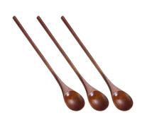 RUNROTOO Set de Cuillères à Mélanger Style Simple et Élégant Lot de 3 en Bois Naturel, Confortables et Sûres Maison ou Restaurant