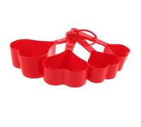 RUNROTOO Set de Cuillères Doseuses en Plastique Couleur Aléatoire Rouge de Cœur Facile à Nettoyer, pour Mesurer Ingrédients Liquides, Cuisine, Mariages et Fêtes
