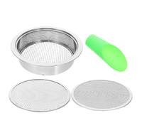 RUNROTOO Set de Tamis à Terre en Acier Inoxydable avec Mailles Interchangeables 1mm/3mm/6mm pour Jardinage, Améliore L'aération du Sol et Enlève Les Pierres, pour Balcon et Compost