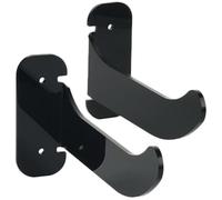 RUNROTOO Support Mural pour Tapis de Yoga 2pcs Rack de Rangement Solide et Étanche en Acrylique Noir pour Salle de Bain et Salle de Sport