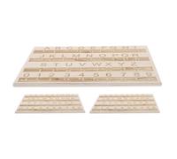 RUNROTOO Tableau D'apprentissage du Braille en Bois 3pcs Léger et Facile à Transporter pour Garçons et Filles Aveugles Outil Éducatif Essentiel Couleur Aléatoire