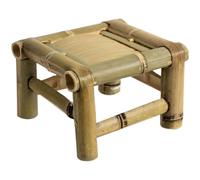 RUNROTOO Tabouret en Bambou Rétro Solide pour Usage Prolongé, Petit Siège Ancien pour Profiter du Thé en Intérieur Extérieur