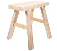 RUNROTOO Tabouret en Bois Beige, Petit Marchepied Robuste et Réutilisable, Design Rétro Simple, pour S'asseoir ou Changer de Chaussures la Maison