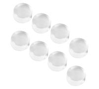 RUNROTOO Tampons à Ongles Transparents en Silicone 8pcs pour Nail Art Diy, Léger et Solide, pour Usage à Domicile et Transfert Précis du Motif