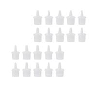 RUNROTOO Tête de Remplacement de Colle pour Faux Cils, 50 Pièces, Petit Embout Plastique Blanc Compatible Bouteille de Colle pour Usage Professionnel ou Personnel