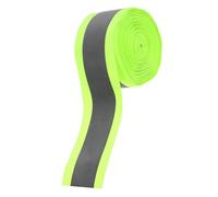 RUNROTOO Tissu Réfléchissant pour Sorties et Conditions Météorologiques Difficiles Vert Fluorescent Bande Réfléchissante Haute Visibilité pour Vêtements en Polyester