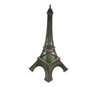 RUNROTOO Tour Eiffel LED Déco Lumineuse en Métal Couleur Bronze, Modèle Décoratif sans Piles, Statue Architecturale pour Maison, Bureau et Présent Souvenir Élégant