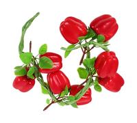 RUNROTOO Tresse de Piments Artificiels en Plastique Réalistes pour Décoration de Scène, Accessoire Photo et Trompeur Forme Simulée pour Photographie