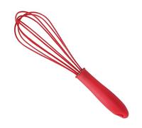 RUNROTOO Œufs en Silicone 25cm Manche Antidérapant Rouge, Ustensile Cuisine pour Mélanger et Émulsionner Facilement Cuisine