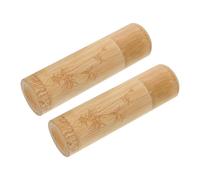 RUNROTOO Urne Funéraire pour Animaux en Bambou 2pcs, Boîte Souvenir pour Cendres de Chiens et Chats, Mémoire Solide et Design Naturel
