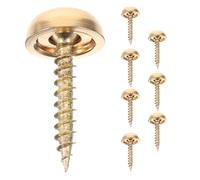 RUNROTOO Vis Décoratives en Laiton Capuchons Or, 8pcs, Cache-vis Auto-perceuses pour Projets Diy, Couvre Imperfections et Embellit Meubles