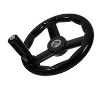 RUNROTOO Volant à Main à Trois Rayons Bakélite pour Machine-outil Manivelle Démontable Roue de Fraisage Robuste pour Tour et Meuleuse Installation Facile Usage Professionnel