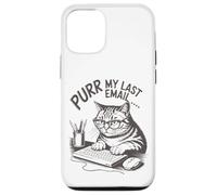 Runrr mon dernier e-mail drôle d'amant de chat. Coque pour iPhone 12/12 Pro
