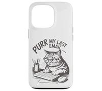 Runrr mon dernier e-mail drôle d'amant de chat. Coque pour iPhone 13 Pro