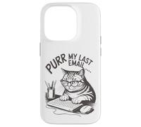 Runrr mon dernier e-mail drôle d'amant de chat. Coque pour iPhone 14 Pro