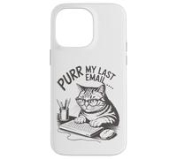 Runrr mon dernier e-mail drôle d'amant de chat. Coque pour iPhone 14 Pro Max