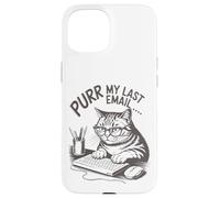 Runrr mon dernier e-mail drôle d'amant de chat. Coque pour iPhone 15