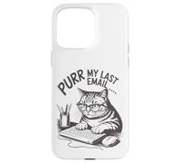 Runrr mon dernier e-mail drôle d'amant de chat. Coque pour iPhone 15 Pro Max