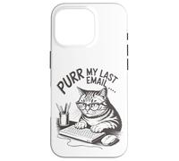 Runrr mon dernier e-mail drôle d'amant de chat. Coque pour iPhone 16 Pro