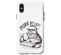 Runrr mon dernier e-mail drôle d'amant de chat. Coque pour iPhone X/XS