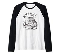 Runrr mon dernier e-mail drôle d'amant de chat. Manche Raglan