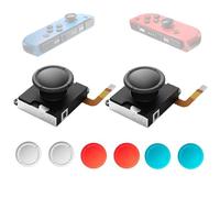 RunSnail for GuliKit TMR Joystick pour JoyCon 2Pcs, sans Dérive, Haute Précision, Electromagnétique TMR Joycon Joystick, 4 Capuchons Joysticks Colorés, Compatible avec Switch/Switch OLED/Switch Lite