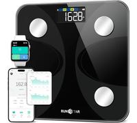 runstar Balance numérique précise pour le poids corporel et le pourcentage de graisse pour salle de bain avec grand écran, éligible à la FSA et HSA 13 analyseurs de composition corporelle avec