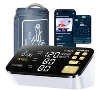 RunStar Smart AFib Tensiomètre Bras, avec brassard large pour le haut du bras, écran LED clair de 6,5'', détection de la fibrillation auriculaire, pour iOS & Android