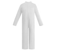 Runstarshow Costume d'Halloween pour enfants de 5 à 10 ans pour garçons et filles - Ensemble 3 pièces avec cape et cape de planète blanche - Body avion, gants, carnaval