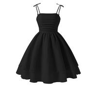 Runstarshow Robe d'été pour filles, bretelles spaghetti, robe trapèze pour adolescentes, sans manches, robe de bal de fin d'année, âge 4 à 15 ans