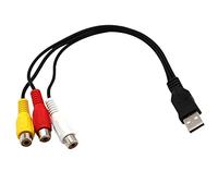 Runtodo Cable USB vers 3RCA USB Femelle vers 3 RCA RGB VidéO AV Composite Adaptateur Convertisseur Cable Cordon Connecteur Plomb Convient pour TV PC DVR