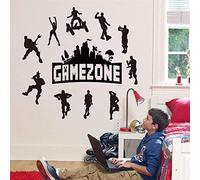 Runtoo Autocollant Mural Gamer Sticker Muraux Noir Chambre Garcon Amovible Deco Stickers Salle de Jeux Enfant Decoration