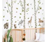 Runtoo Grand autocollant mural en forme de bouleau pour chambre d'enfant, salle de classe, salon