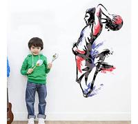 Runtoo Stickers Muraux Basketball Autocollant Mural Sport Motivation Deco Stickers Salle de Sport Fitness Chambre Enfants Garçon Décoration